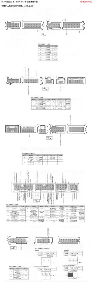 2009-2017丰田凯美瑞-主体ECU控制系统电脑板